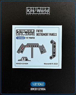 Kitsworld 1/32 Scale - Focke Wulfe (FW) 190 - 3D Printed/Full Colour Instrument Panel 